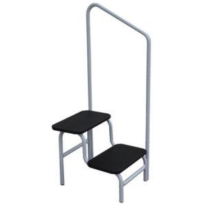 Double Step-Up Stool With Hand Rail