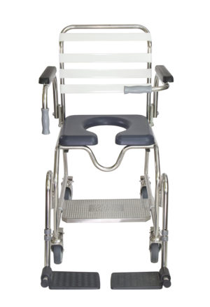Mobile Shower Commode - Stainless Steel - Image 2