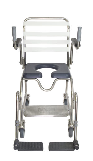 Mobile Shower Commode - Stainless Steel - Image 3
