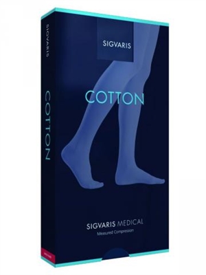 SIGVARIS COTTON CALF (A-D) CLASS 2 (23-32 MMHG) OPEN TOE