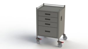 Anaesthetic 4 Drawer Trolley