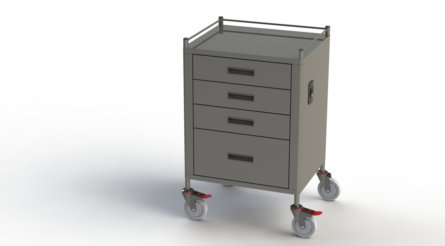 Anaesthetic 4 Drawer Trolley
