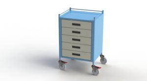 Anaesthetic 5 Drawer Trolley