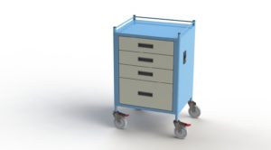 Anaesthetic 4 Drawer Trolley