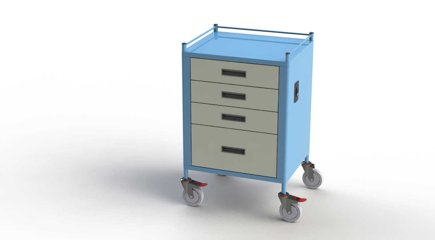 Anaesthetic 4 Drawer Trolley