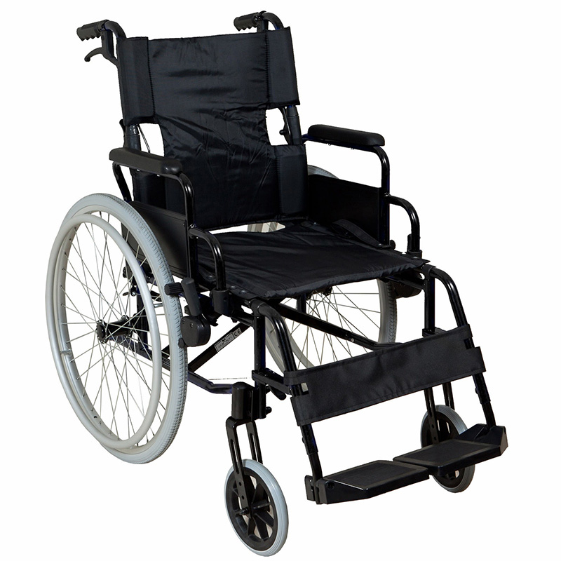 Lightweight Self-Propelled Wheelchair Black Frame