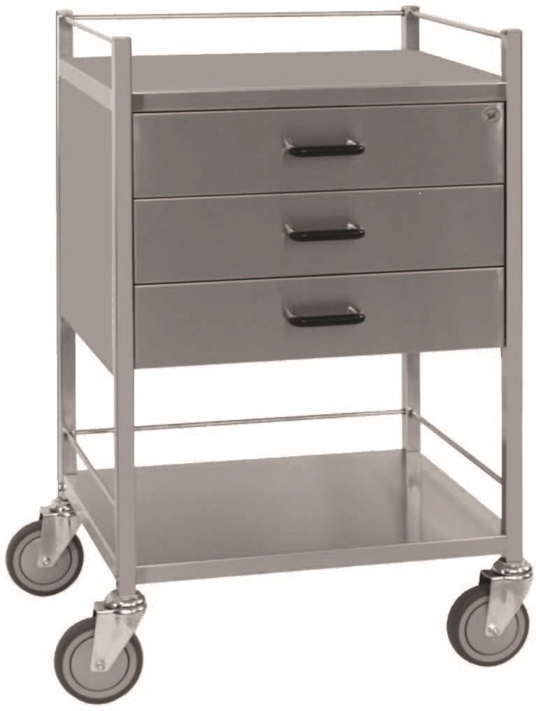 Three Drawer Equipment Trolley