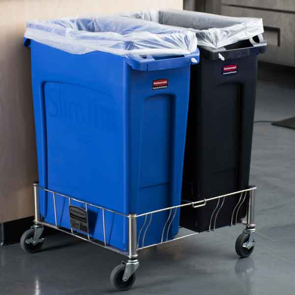 Rubbermaid Slim Jim Stainless Steel Dolly - Image 3