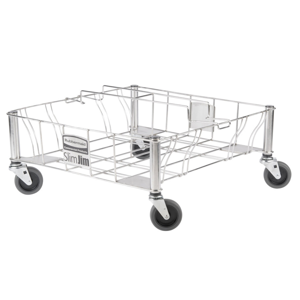 Rubbermaid Slim Jim Stainless Steel Dolly - Image 2