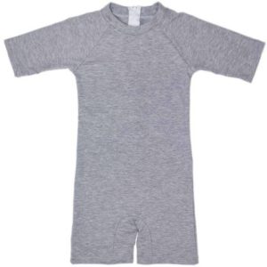 Adult's Short Sleeve Short Leg Body Suit, Onesie - X Large, Grey