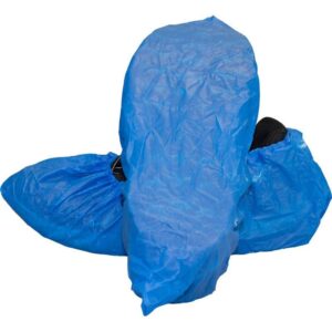 Disposable CPE Shoe Covers - Blue