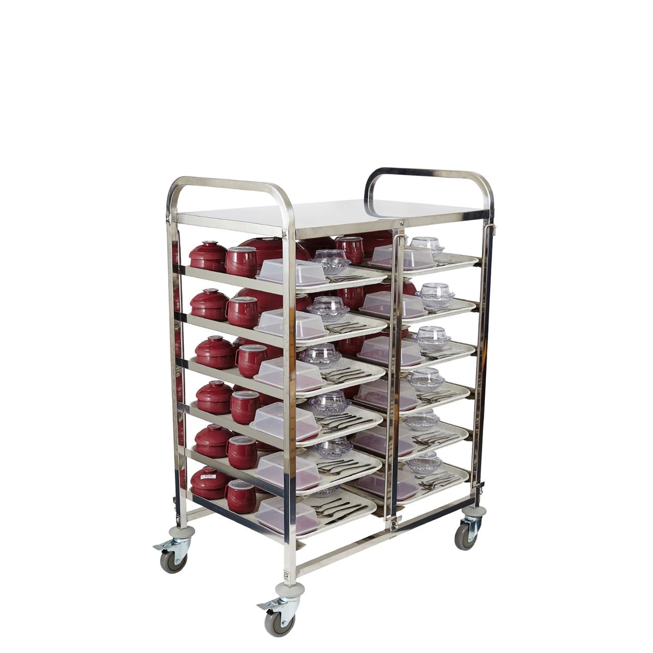 Stainless Steel Meal Delivery Trolley - Image 2
