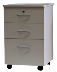 Standard 3 draw bedside locker