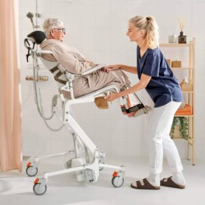 Etac Alto Electronic Mobile Shower Commode with Pan Holder - Image 6