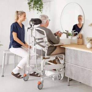 Etac Alto Electronic Mobile Shower Commode with Pan Holder - Image 7