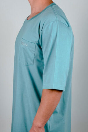 Adaptive Open Back Round Neck 3/4 Sleeve Long T-Shirt - Image 3