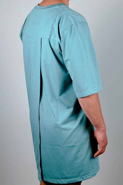 Adaptive Open Back Round Neck 3/4 Sleeve Long T-Shirt