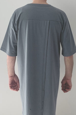 Adaptive Open Back Round Neck 3/4 Sleeve Long T-Shirt - Image 4