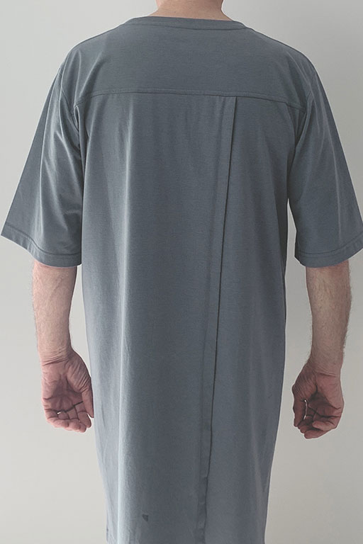 Adaptive Open Back Round Neck 3/4 Sleeve Long T-Shirt - Image 4