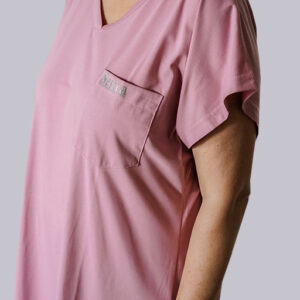 Adaptive Open Back V-Neck Long T-Shirt