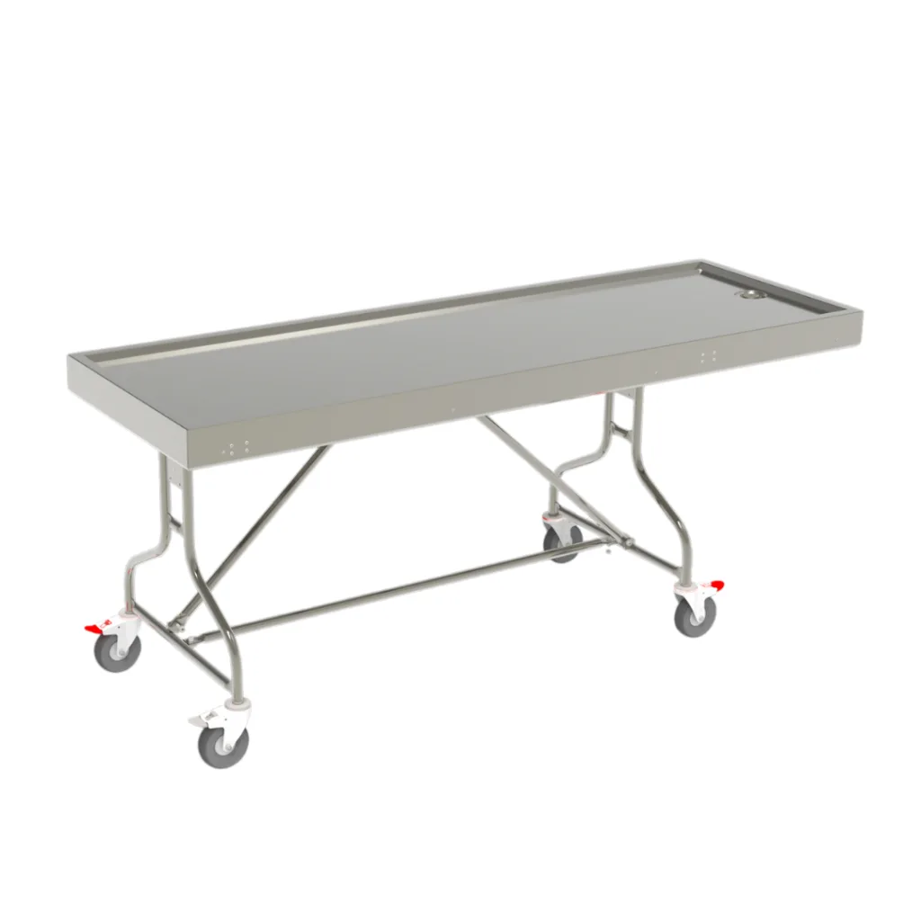 Fixed Tray Manual Mortuary Trolley