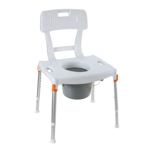 King Commode Chair with Backrest and Armrest - Image 5