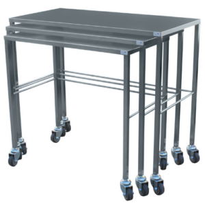Nest of Three Stainless Steel Instrument Tables - Set of 3 Tables